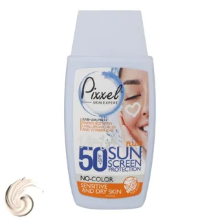 کرم ضدآفتاب بیرنگ پیکسل SPF50 مدل Sensitive، مناسب پوستهای خشک و حساس، حجم 50 میلیلیتر
