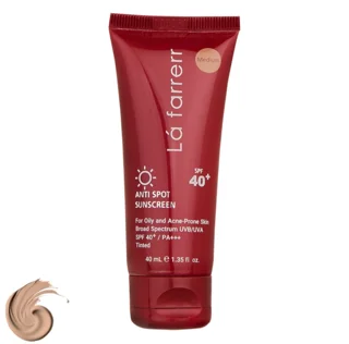 کرم ضدآفتاب و ضدلک رنگی لافارر مدل SPF40-Medium، مناسب پوستهای چرب، حجم 40 میلیلیتر
